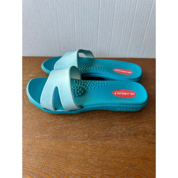 Women's Okabashi Slip On Slides Blue Size S Sku 2942 - Picture 4 of 6